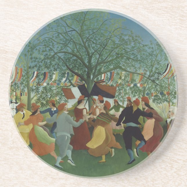 Posavasos De Arenisca Centenario de la Independencia de Henri Rousseau (Frente)