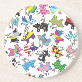 Posavasos De Arenisca cerdos del vuelo