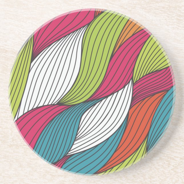 Posavasos De Arenisca Cerebro colorido (Frente)