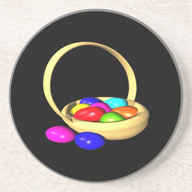 Posavasos De Arenisca Cesta de Pascua (Frente)