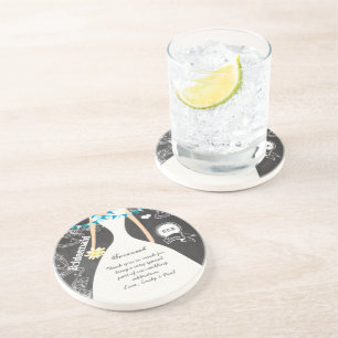 Posavasos De Arenisca Chalkboard Boda Gown Bridesmaid Keepsake Gift