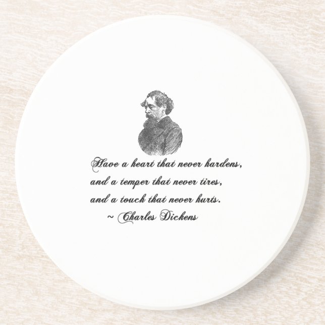 Posavasos De Arenisca Charles Dickens, nuestra cita de amigo mutuo (Frente)