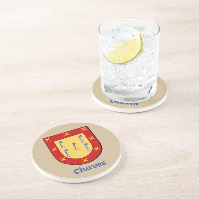 Posavasos De Arenisca Chaves Heraldic Shield (Lado)