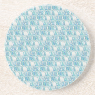 Posavasos De Arenisca Cheques azul de playa