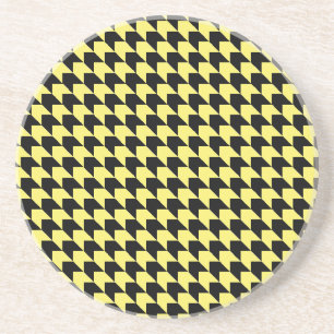 Posavasos De Arenisca Chevron Checks amarillo y negro