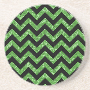 Posavasos De Arenisca Chevron Purpurina Look Coaster