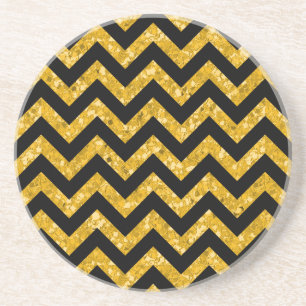 Posavasos De Arenisca Chevron Purpurina Look Coaster