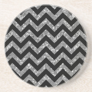 Posavasos De Arenisca Chevron Purpurina Look Coaster