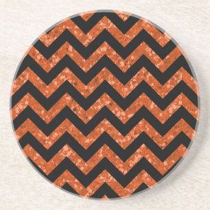 Posavasos De Arenisca Chevron Purpurina Look Coaster