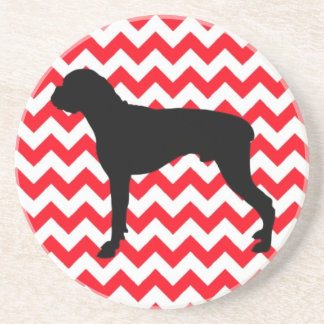 Posavasos De Arenisca Chevron Rojo Con Motor De Fuego Con Silhouette Box