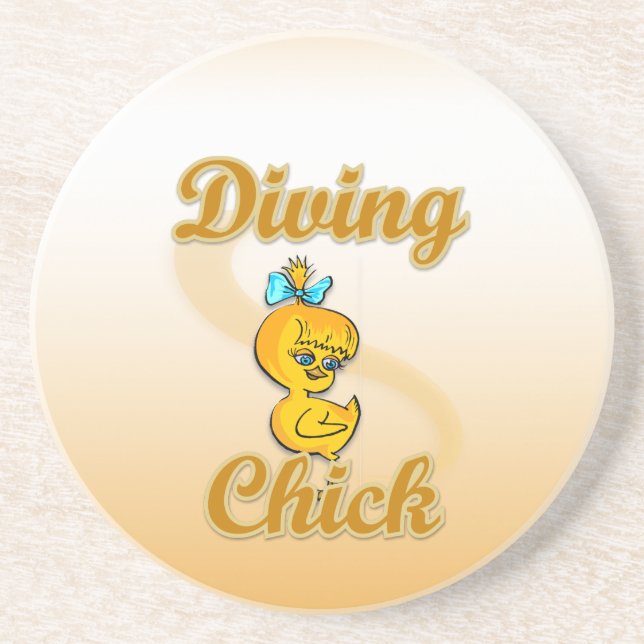 Posavasos De Arenisca Chick de buceo (Frente)