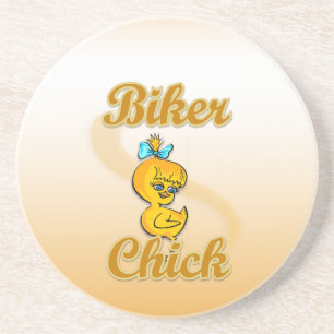Posavasos De Arenisca Chick de motociclista