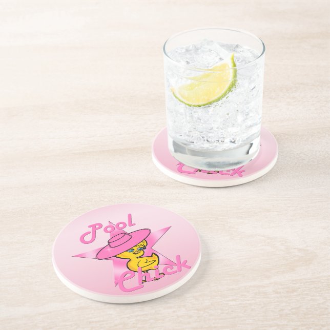Posavasos De Arenisca Chick de piscina #8 (Lado)