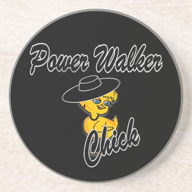 Posavasos De Arenisca Chick de Power Walker #4 (Frente)
