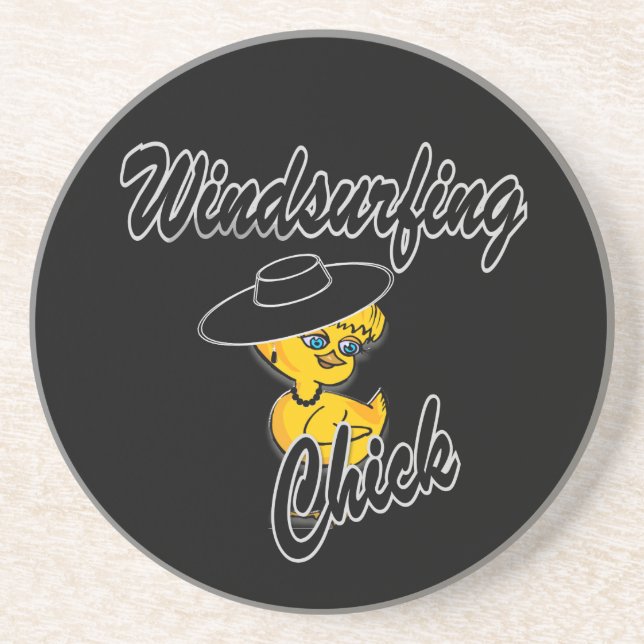 Posavasos De Arenisca Chick de windsurf #4 (Frente)