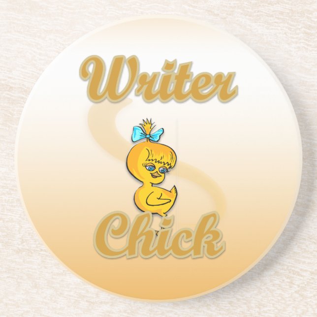 Posavasos De Arenisca Chick del escritor (Frente)