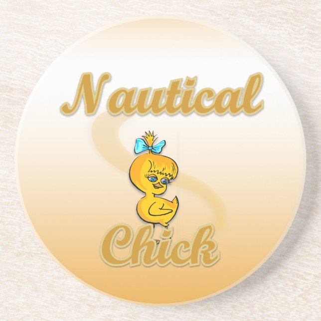 Posavasos De Arenisca Chick náutico (Frente)
