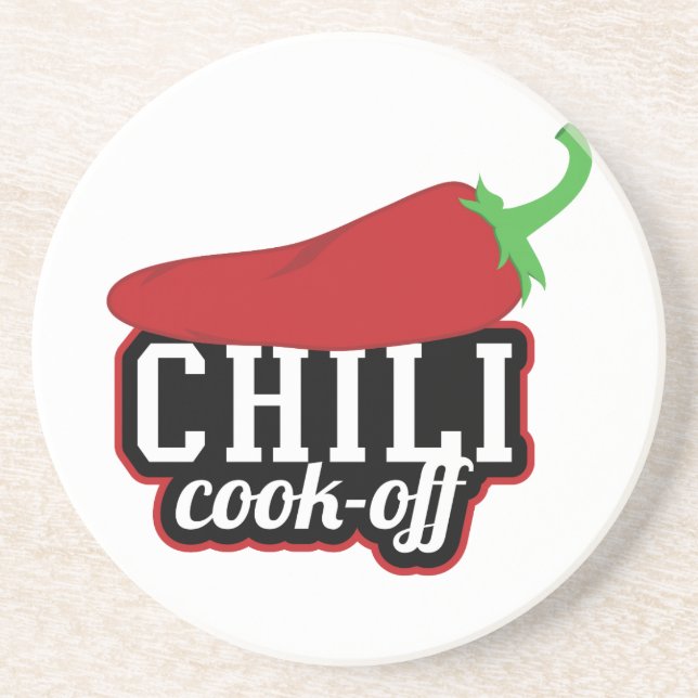 Posavasos De Arenisca Chili Cook-Off (Frente)