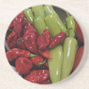 Posavasos De Arenisca Chili Peppers