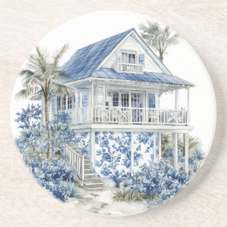 Posavasos de arenisca Chinoiserie