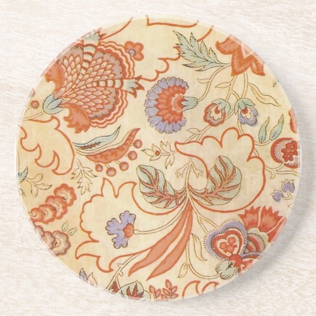 Posavasos De Arenisca Chintz Paisley Antique Floral Pattern (Frente)