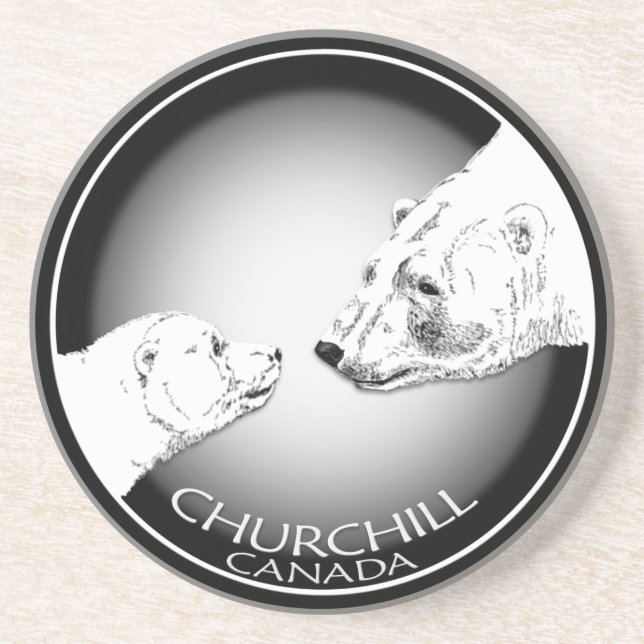 Posavasos De Arenisca Churchill Canada Souvenir Coasters Churchill Regal (Frente)