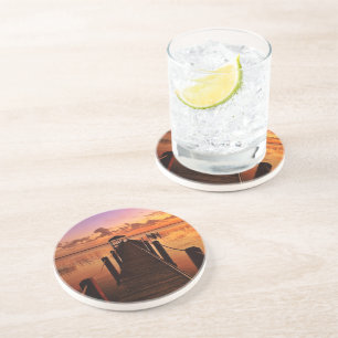 Posavasos De Arenisca Cielo de la puesta del sol