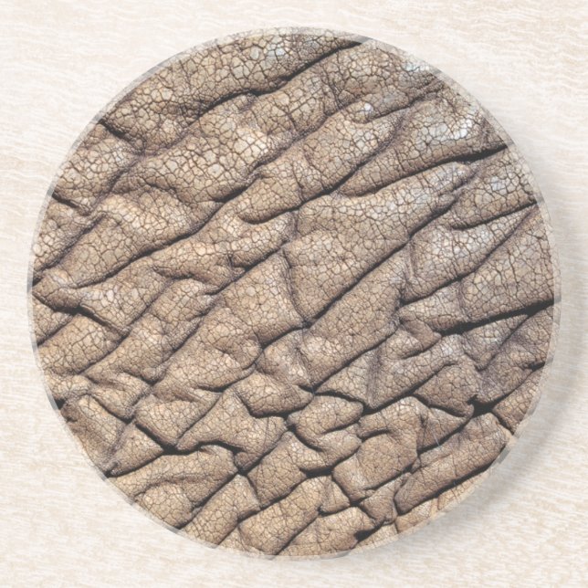 Posavasos De Arenisca Cierre del escondite de los elefantes africanos (Frente)