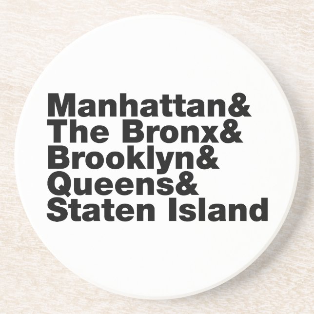 Posavasos De Arenisca Cinco distritos ~ Nueva York (Frente)