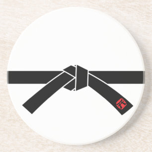 Posavasos De Arenisca Cinturón negro, 黒 de artes marciales, 武 道