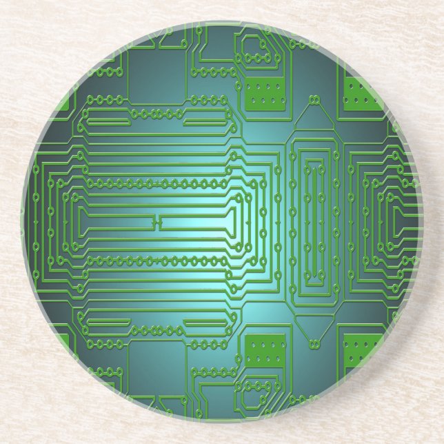 Posavasos De Arenisca circuitos de conductores de placa (Frente)