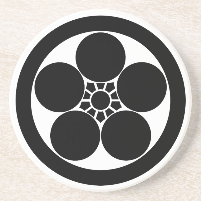 Posavasos De Arenisca Círculo con Umebachi (Frente)