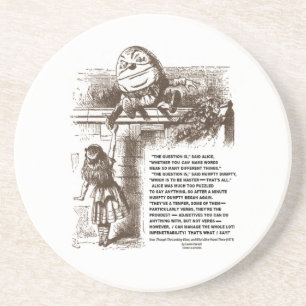 Posavasos De Arenisca Cita de la conversación de Alicia Humpty Dumpty