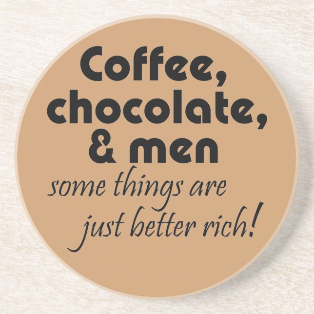 Posavasos De Arenisca Citas divertidas, regalos únicos de cumpleaños, ch (Frente)