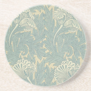 Posavasos De Arenisca Clásico Tulipán Azul Floral de William Morris