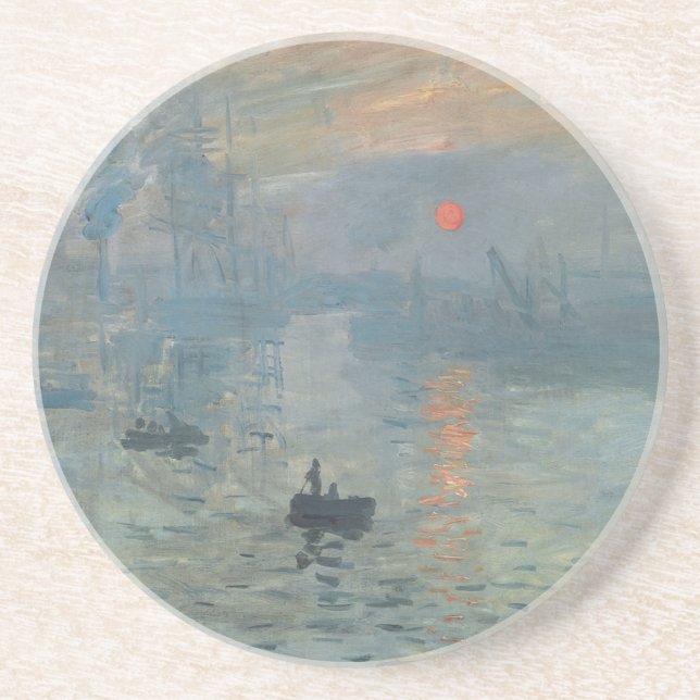 Posavasos De Arenisca Claude Monet Impression Sunrise Soleil Levant (Frente)
