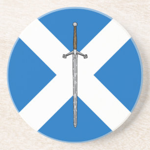 Posavasos De Arenisca Claymore y Saltire