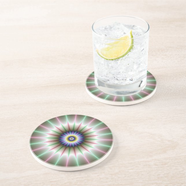 Posavasos De Arenisca Clock Star Coaster (Lado)