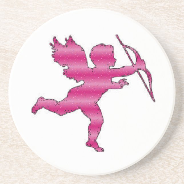 Posavasos De Arenisca Coaster Cupid Pink (Frente)