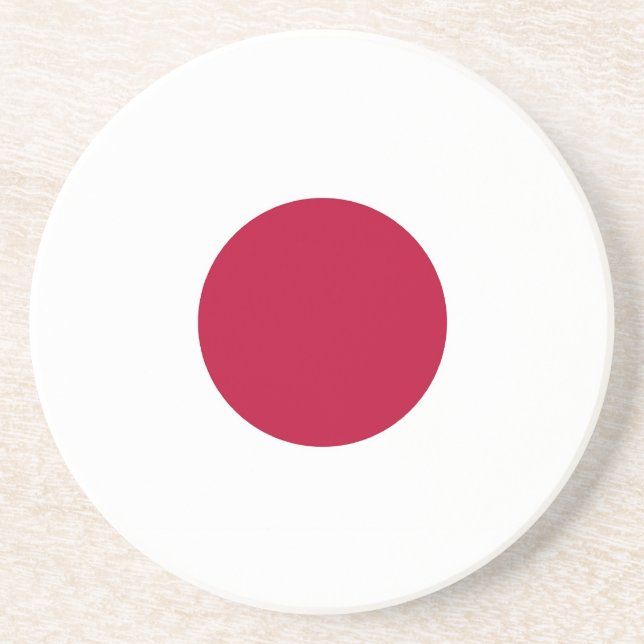 Posavasos De Arenisca Coaster with Flag of Japan (Frente)
