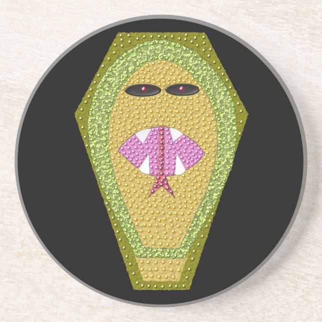 Posavasos De Arenisca Coasters de Cobra en Egipto letales (Frente)