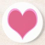 Posavasos De Arenisca Cocina de Bebida Cardíaca Rosa<br><div class="desc">Heart Coaster,  por 369Mandala,  y 369,  presenta un lindo corazón rosado en una montaña rusa de personalizable. Se puede agregar el nombre o el nombre inicial. ¡Mezcla y conjuga!</div>