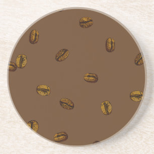 Posavasos De Arenisca Coffee Bean Pattern