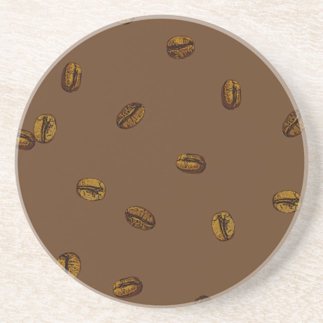 Posavasos De Arenisca Coffee Bean Pattern (Frente)