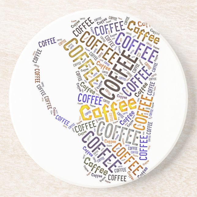 Posavasos De Arenisca Coffee Mug Word Art (Frente)