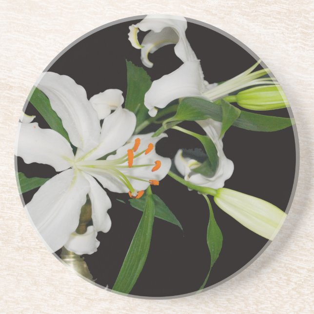 Posavasos De Arenisca Colección Artística de Lirios-1 (Frente)
