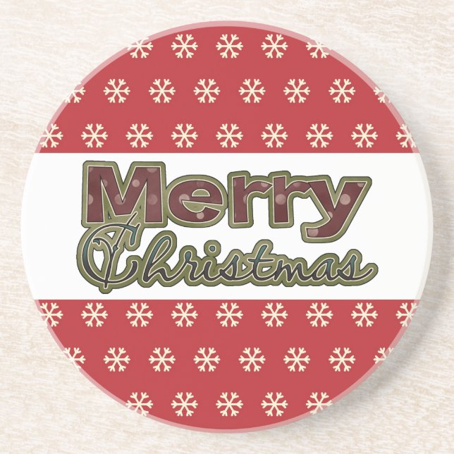 Posavasos De Arenisca Colección de escayola navideña (Frente)