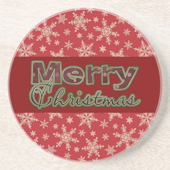 Posavasos De Arenisca Colección de escayola navideña (Frente)