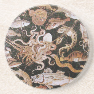 POSAVASOS DE ARENISCA COLECCIÓN POMPEII / OCÉANO - ESCENA DE VIDA EN EL 