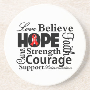 Posavasos De Arenisca Collage del cáncer de sangre de la esperanza